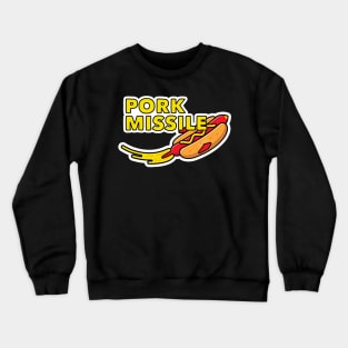 Hot Dog Pork Missile Wiener Rocket Ship Funny Hotdogologist Crewneck Sweatshirt